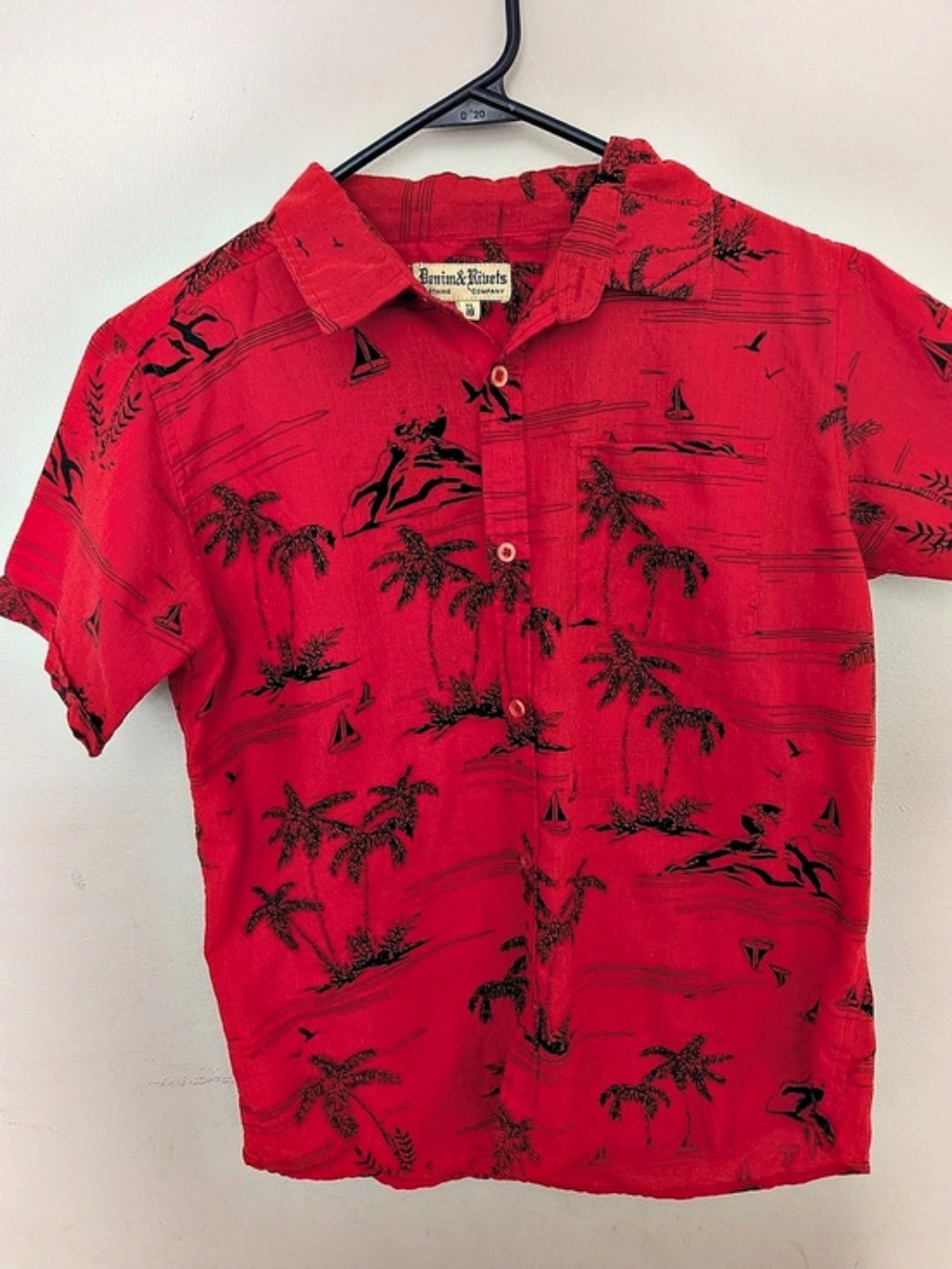 Hawaiian & Rocks Tropical Print Short Sleeve Shirt XL Like New